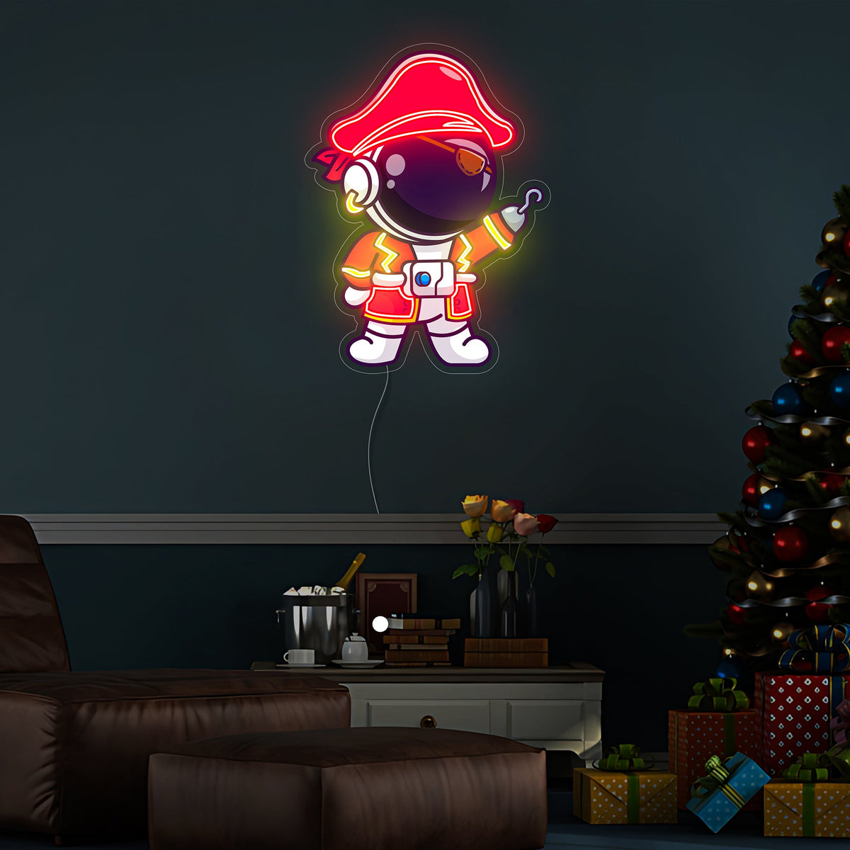 Astronaut Pirate Led Neon Acrylic Artwork