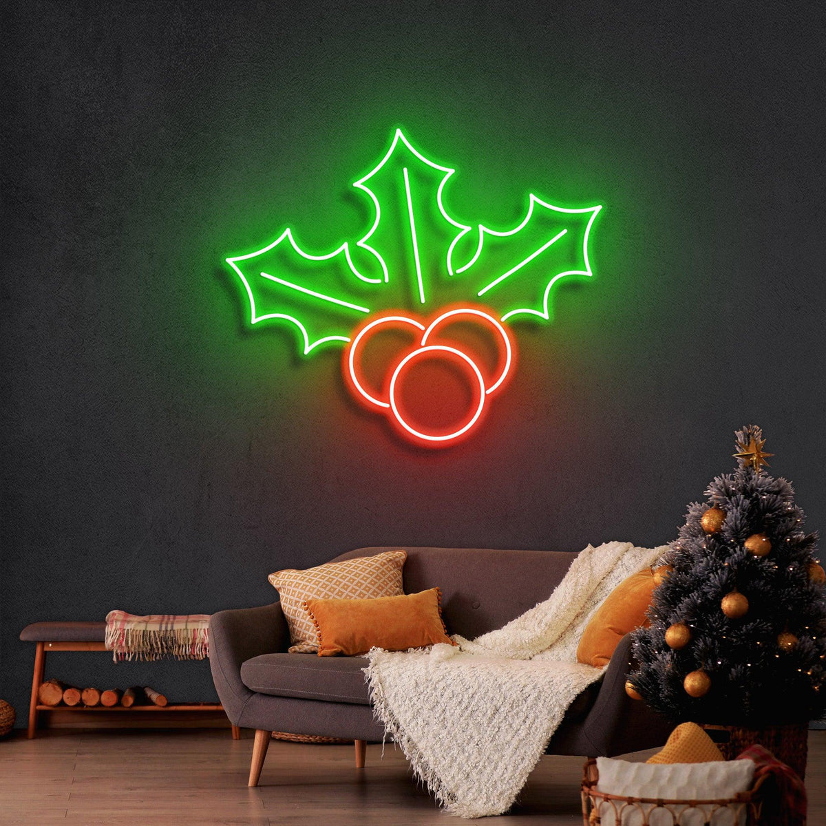 Christmas Holly Flex Neon Sign