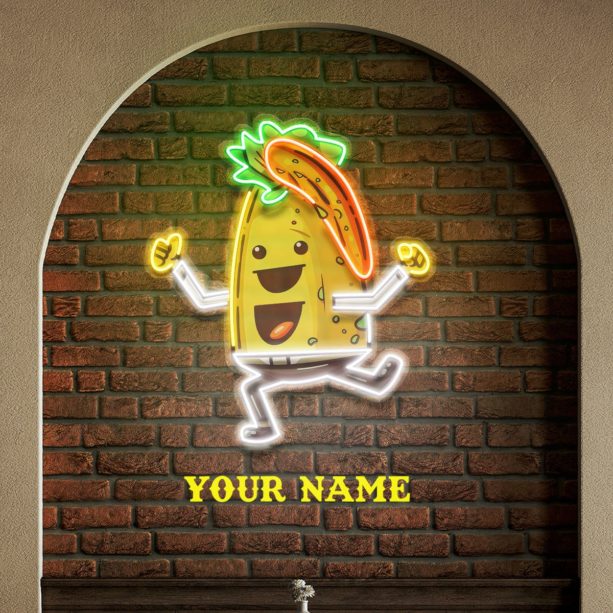 Custom Name Taco Style Dancing Music Artwork Led Neon Sign Light
