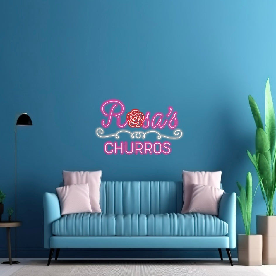 4 Sets Rosa’s Churros - LED Neon sign