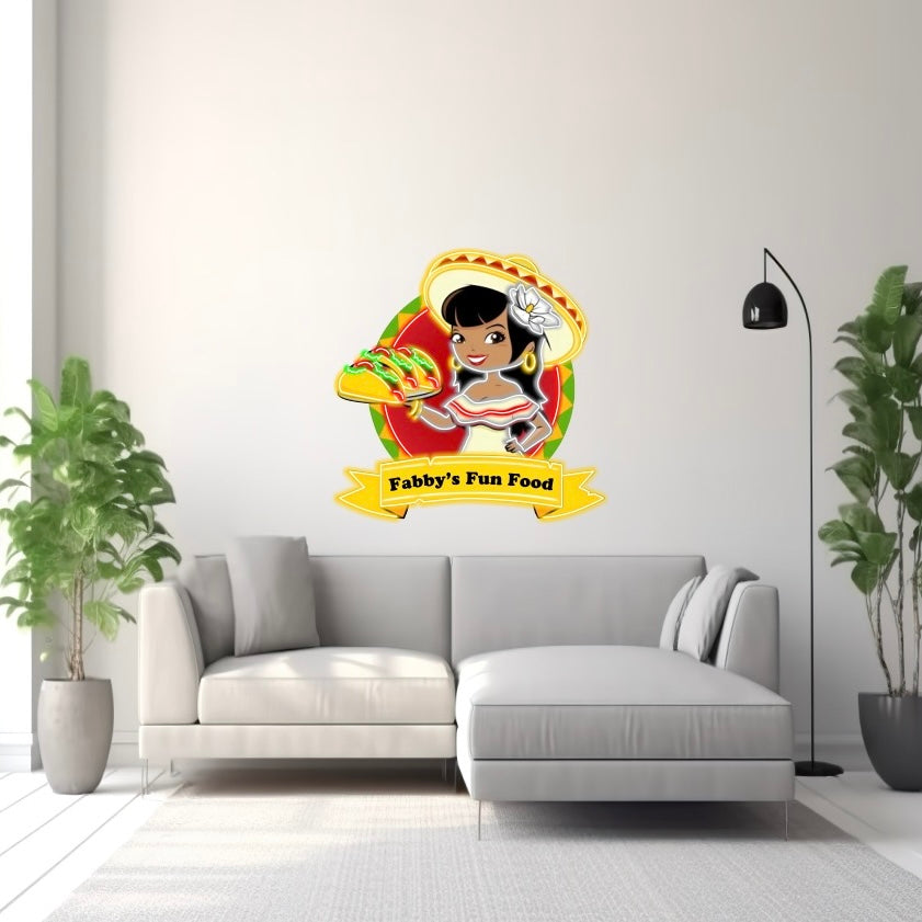 Fabby’s Fun Food - LED Neon Sign