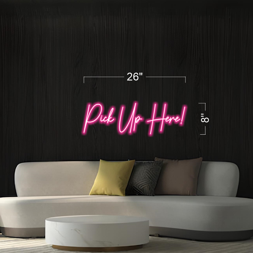 3 Sets Airplane, Order, Pick Up Here - LED Neon Sign