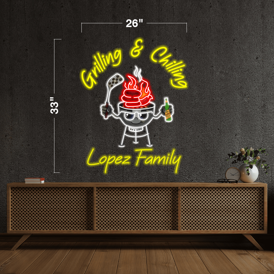 Grilling & Chilling (outdoor) - LED Neon Sign