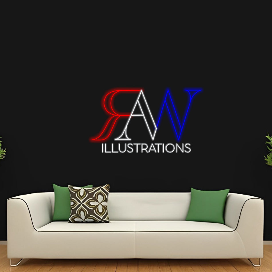 Raw Illustrations - LED Neon Sign