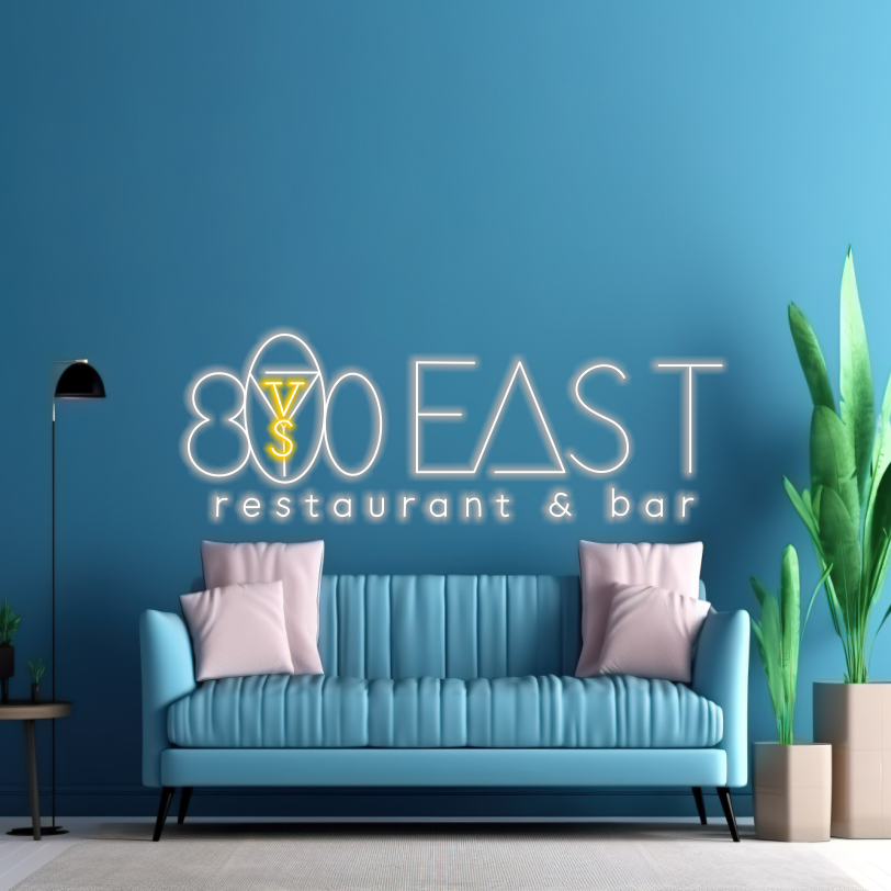 4 Sets 800 East Restaurant and Bar - LED Neon Sign