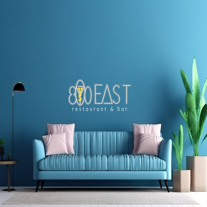 4 Sets 800 East Restaurant and Bar - LED Neon Sign