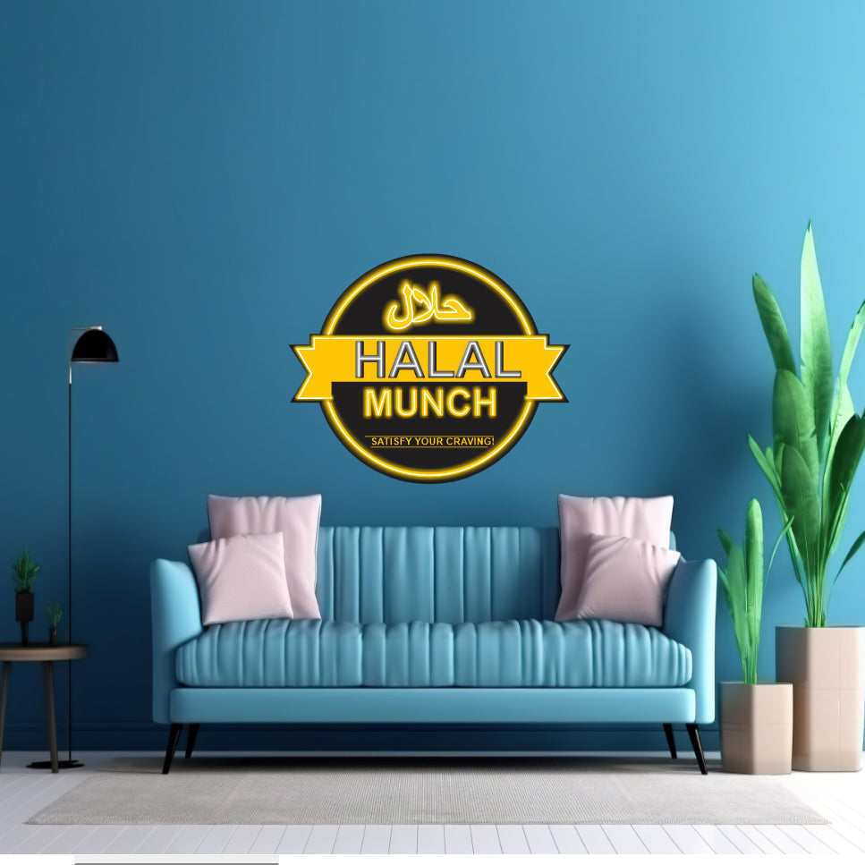 7 Sets Halal Munch - LED Neon Sign