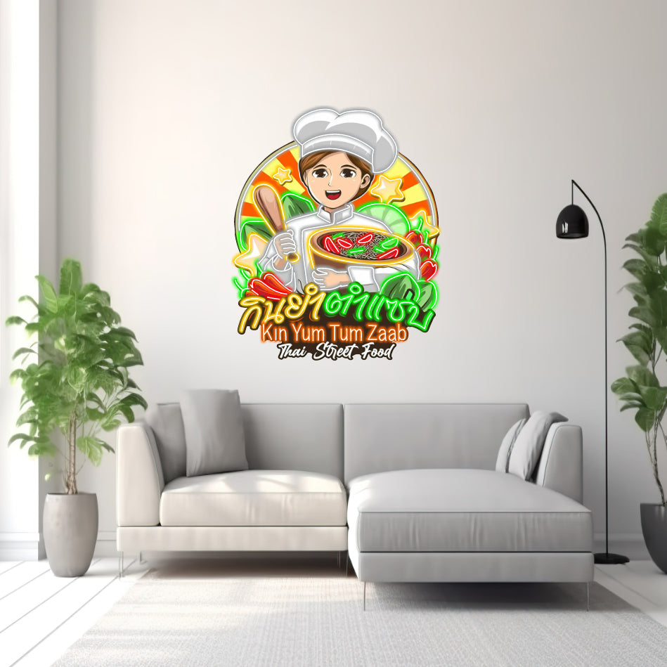 6 Sets  Kin Yum Tum Zaab  - LED Neon Sign