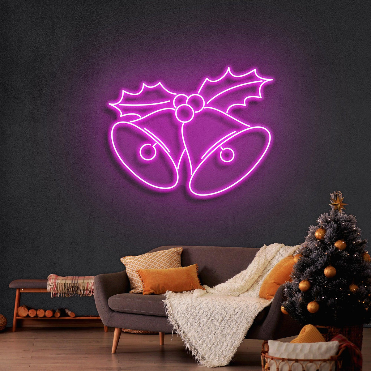 Christmas Bells Neon Sign