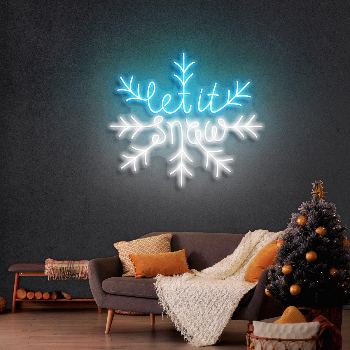 Let It Snow Christmas Neon Sign