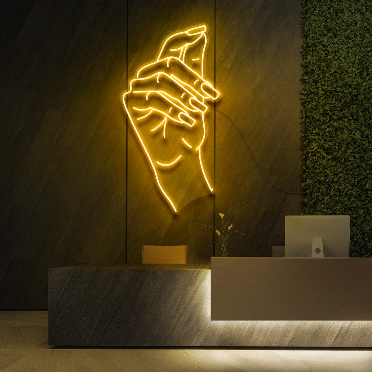 "Bitch Claws" Neon Sign for Beauty & Cosmetic Studios 90cm (3ft) / Yellow / LED Neon by Neon Icons