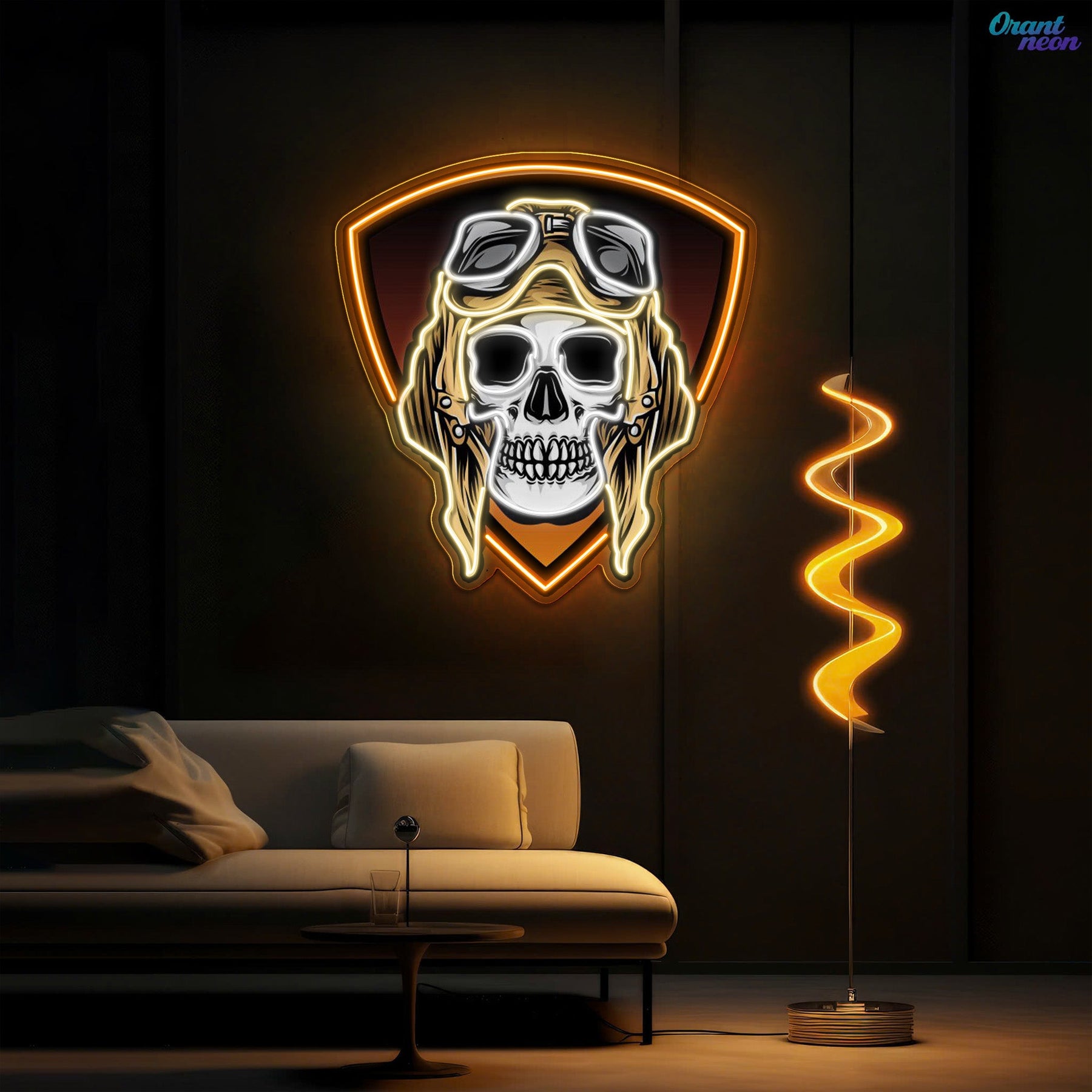 Cool Bones: Neon Skull with Glasses Neon Sign Light Artwork