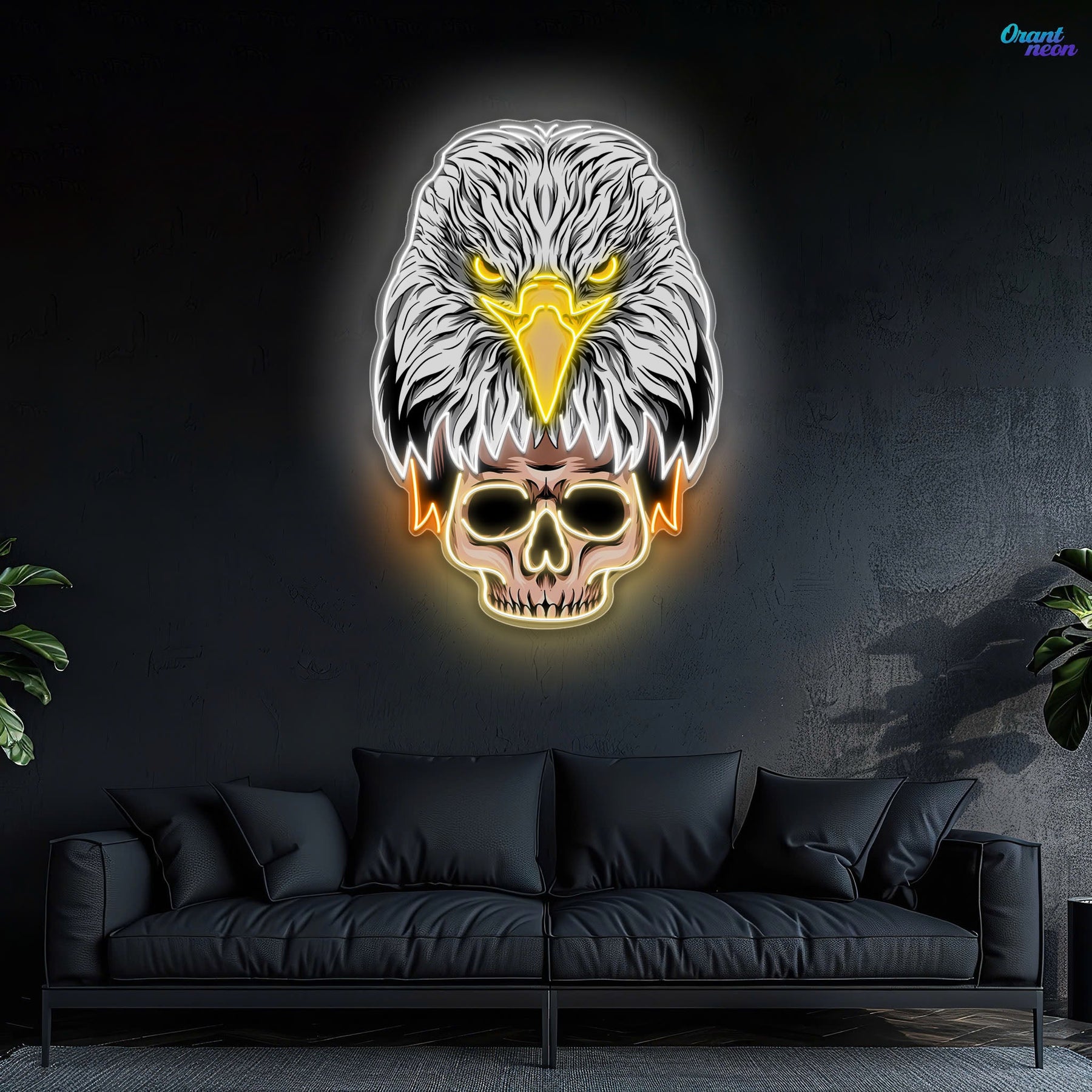 Eagle’s Fury, Skull’s Legacy Neon Sign Light Artwork