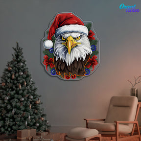 Pines & Pride: Christmas Eagle Neon Sign Light Artwork