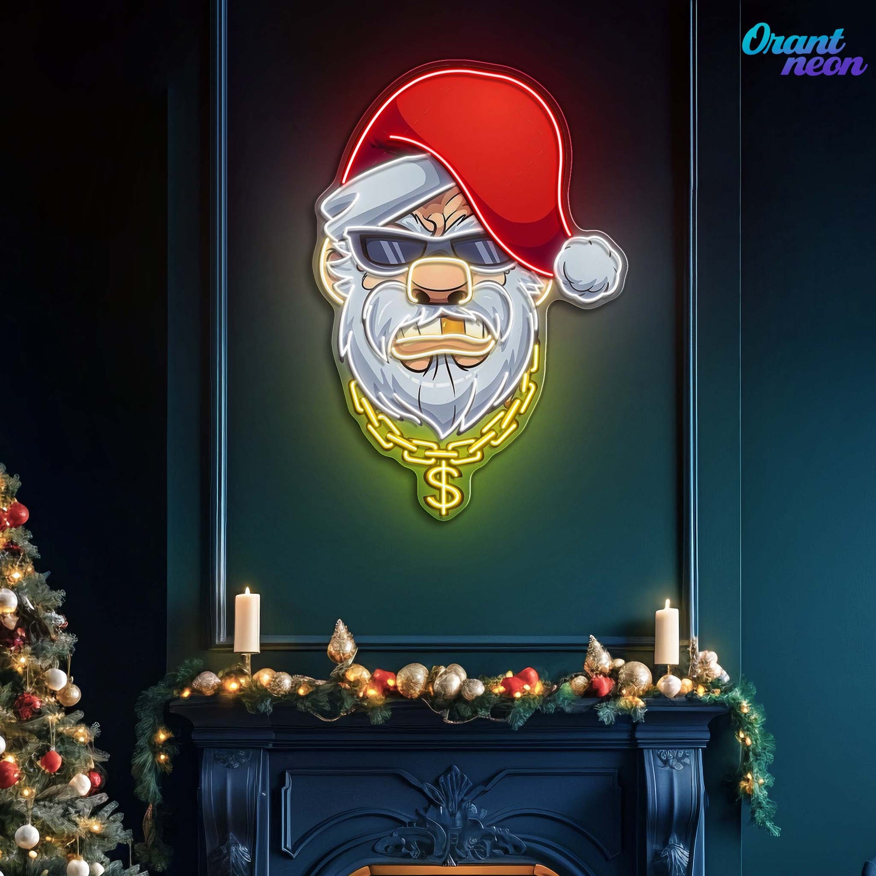 Swag Santa Neon Sign Light Artwork