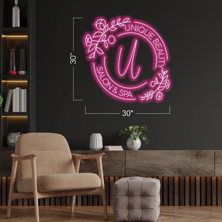 LD Unique Beauty Salon & Spa - LED Neon Sign