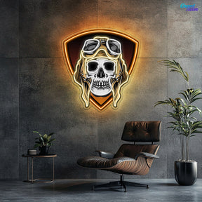 Cool Bones: Neon Skull with Glasses Neon Sign Light Artwork