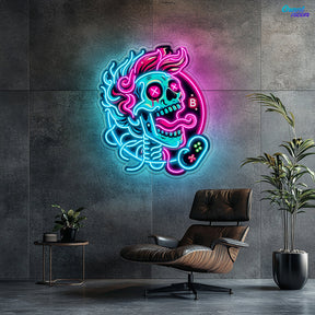 No Game No Light Crazy Skull Neon Sign Light Artwork