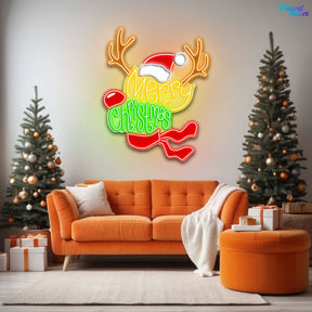 Neon Nights with Santa’s Reindeer Neon Sign Light Artwork