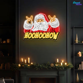 YOLO Claus: A Jolly Neon Twist Neon Sign Light Artwork