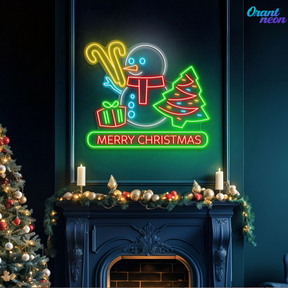 Neon Snowman: Bringing Christmas to Life Neon Sign Light Artwork