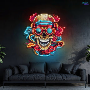 Shinigami Glow: The Art of Life and Death Neon Sign Light Artwork