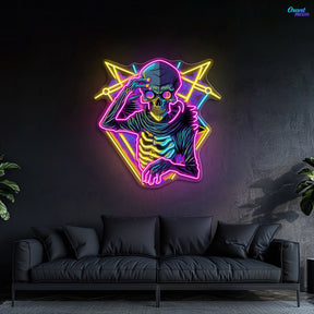 Skull & Sound: The Producer’s Pulse Neon Sign Light Artwork