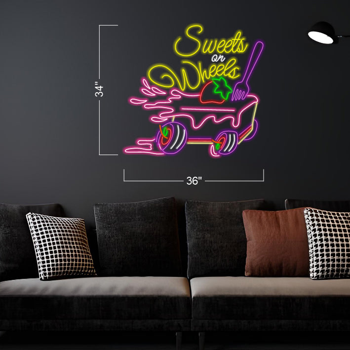 Sweets on Wheels - LED Neon Sign