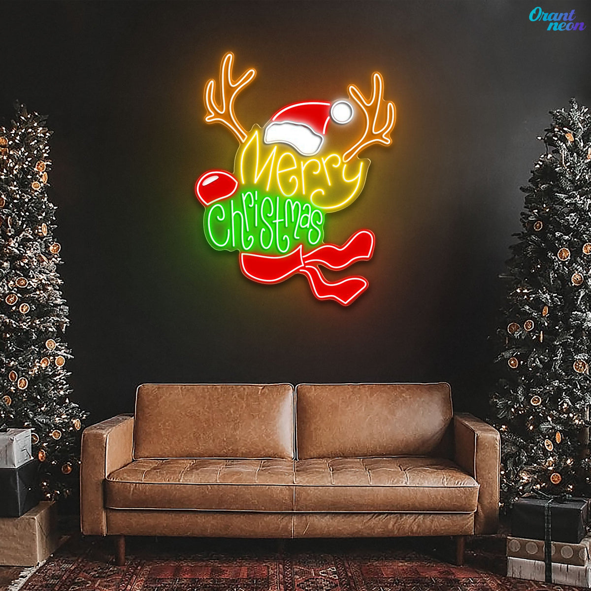 Neon Nights with Santa’s Reindeer Neon Sign Light Artwork