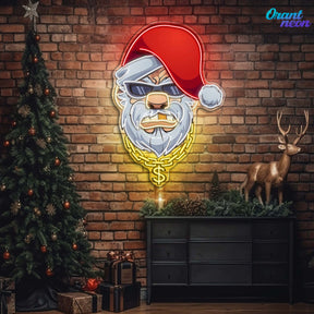 Swag Santa Neon Sign Light Artwork