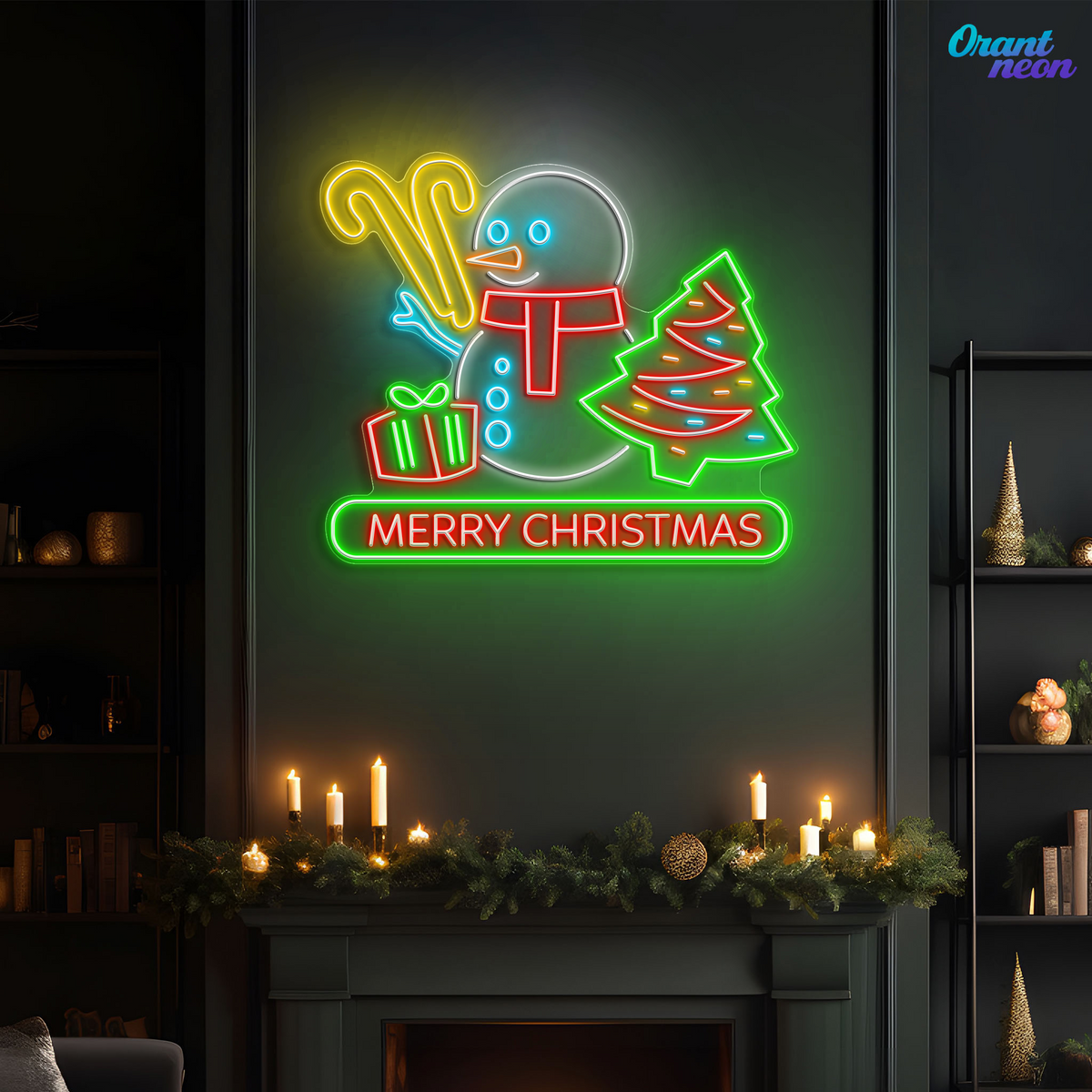 Neon Snowman: Bringing Christmas to Life Neon Sign Light Artwork