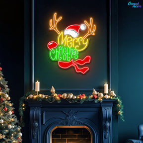 Neon Nights with Santa’s Reindeer Neon Sign Light Artwork