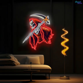 Skull of the Reaper Neon Sign Light Artwork