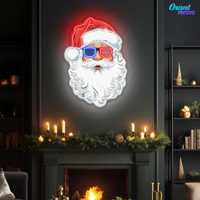 Santa's American Spirit Neon Sign Light Artwork