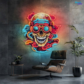 Shinigami Glow: The Art of Life and Death Neon Sign Light Artwork