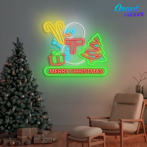 Neon Snowman: Bringing Christmas to Life Neon Sign Light Artwork