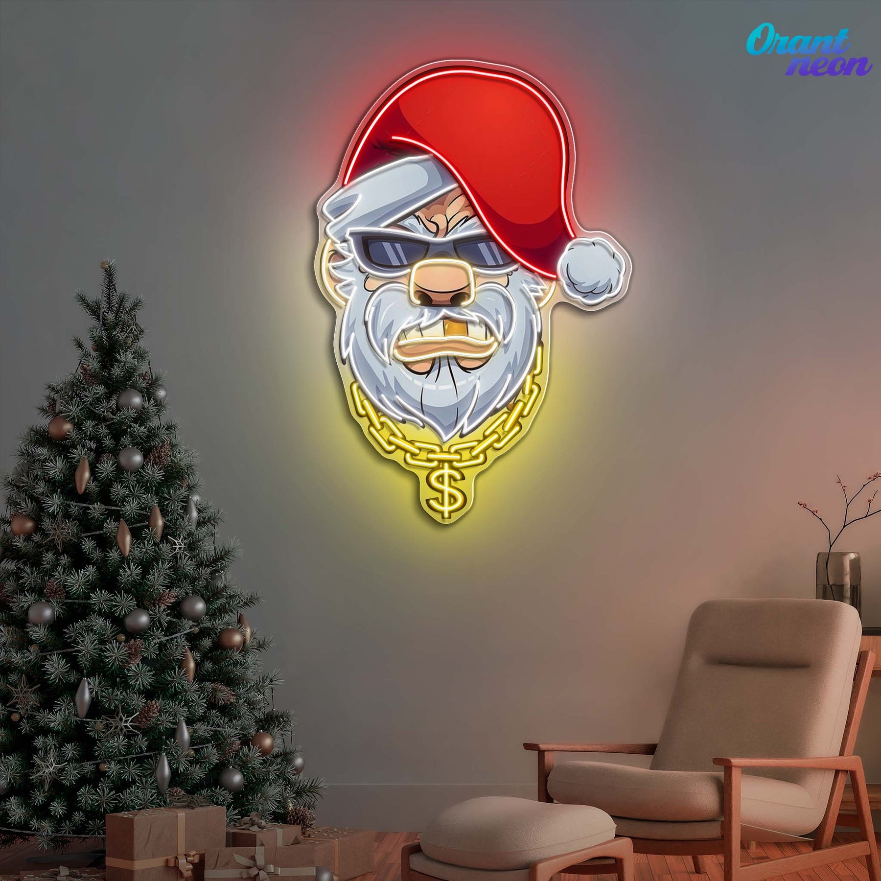 Swag Santa Neon Sign Light Artwork