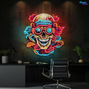 Shinigami Glow: The Art of Life and Death Neon Sign Light Artwork