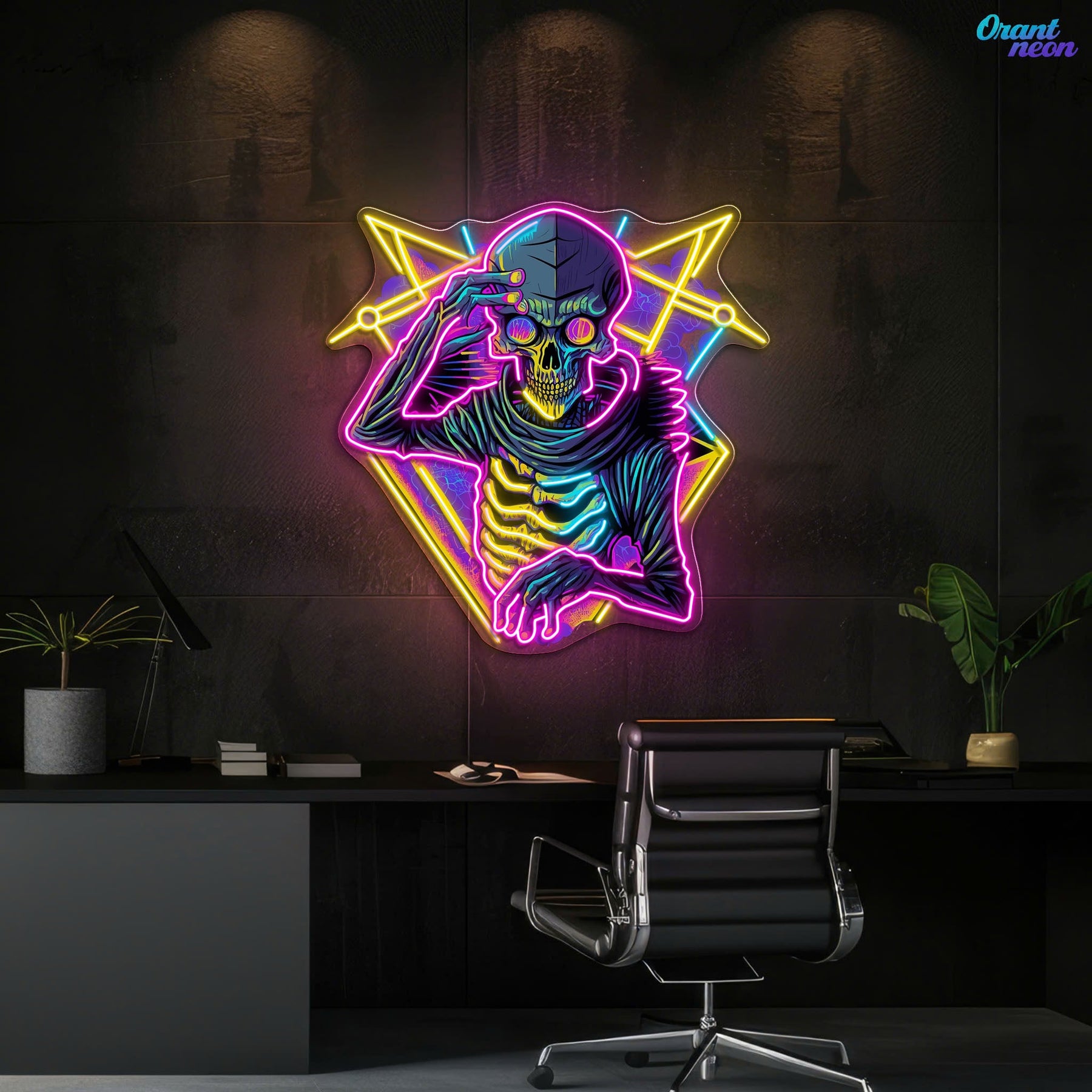 Skull & Sound: The Producer’s Pulse Neon Sign Light Artwork