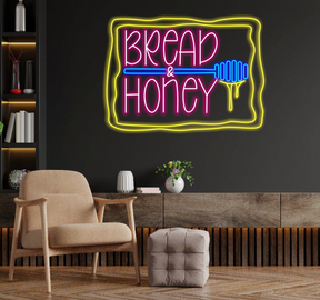 Bread Honey LED Neon Sign - Illuminate Your Bakery with a Stunning