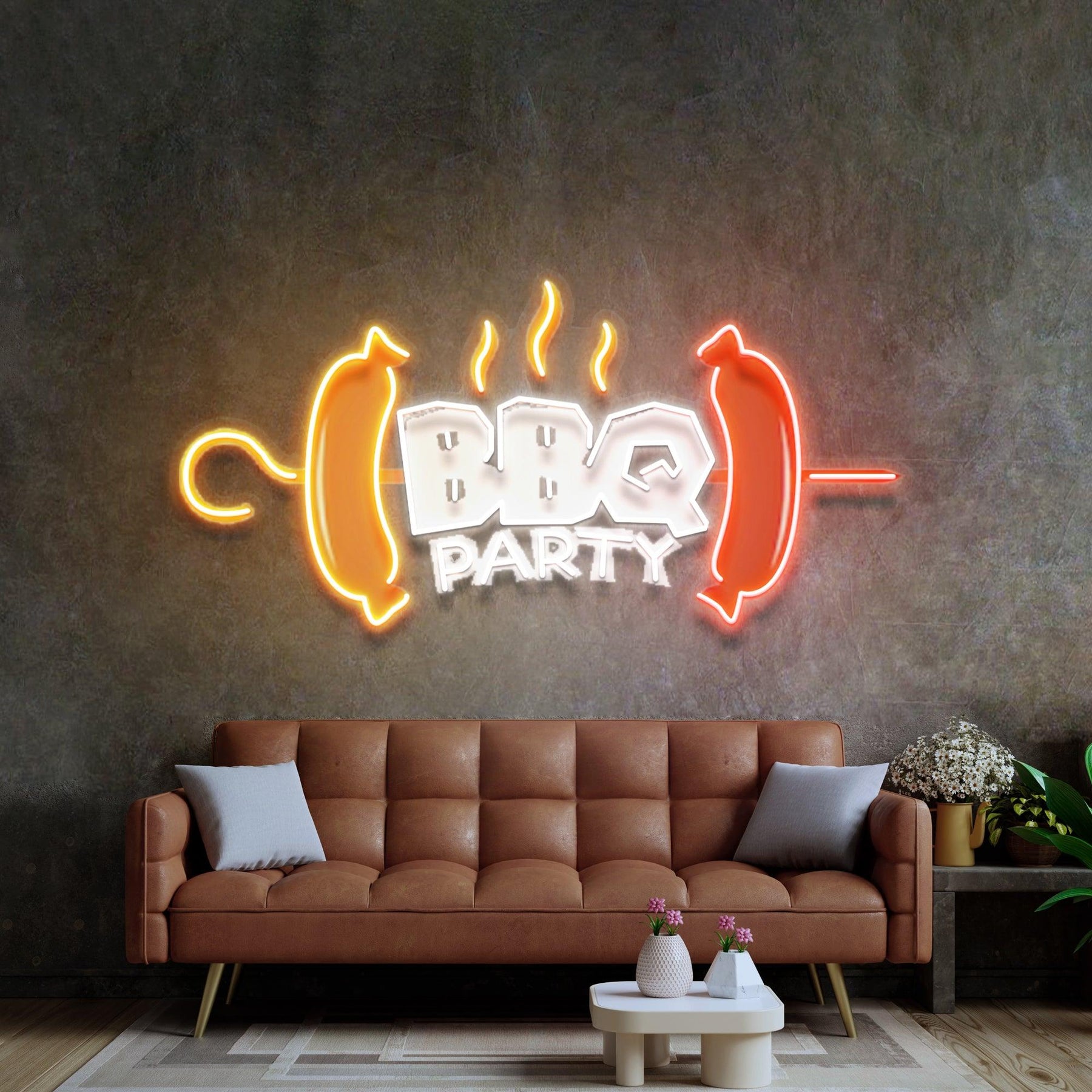 BBQ Party Led Neon Acrylic Artwork