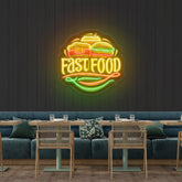 Logo For Fast Food Artwork Led Neon Sign Light