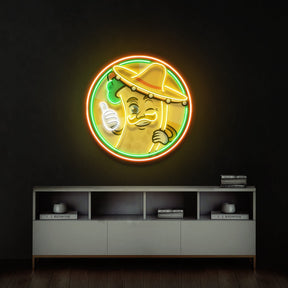 Mexican Burrito Thumbs Up Artwork Led Neon Sign Light