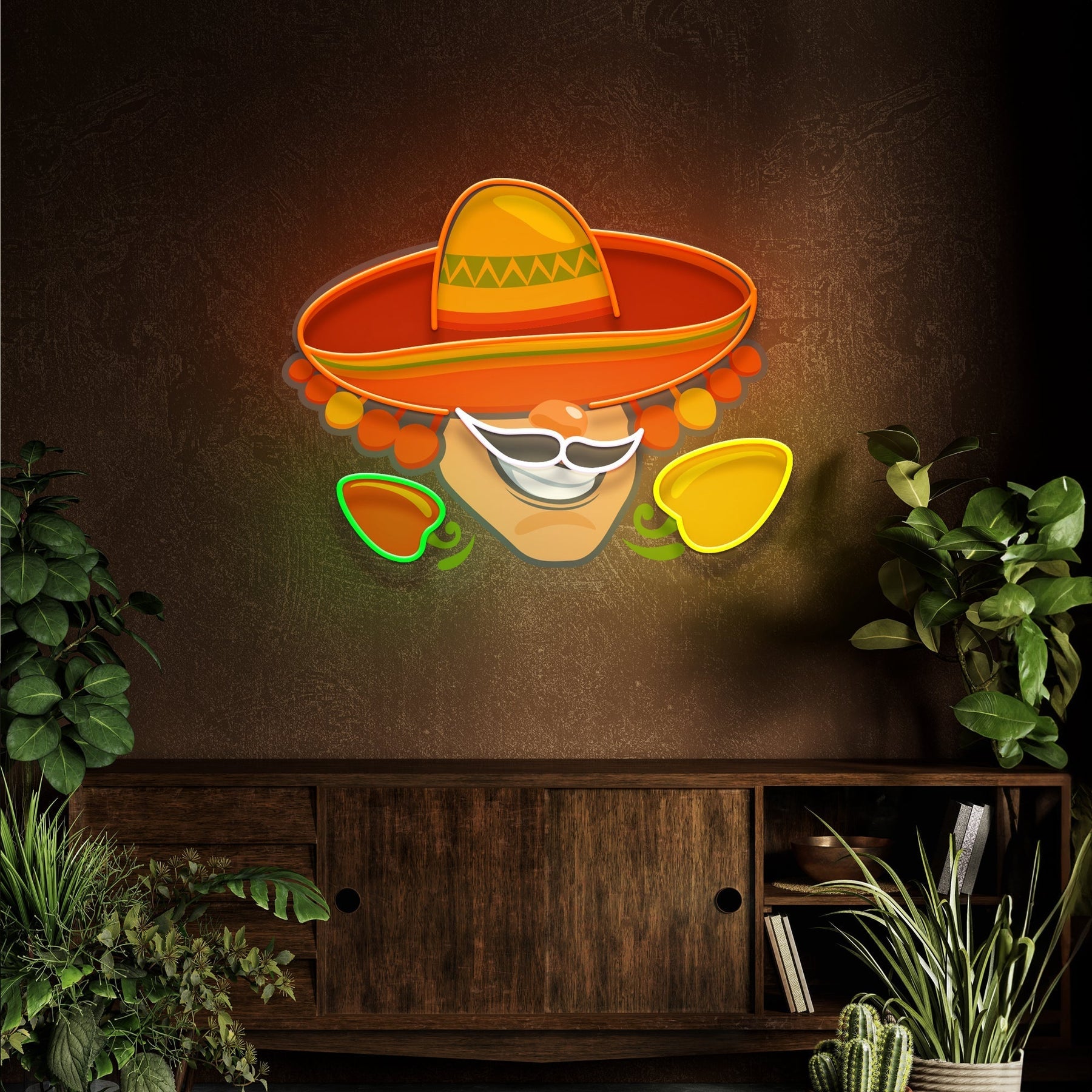 Mexico Logo Food Male Artwork Led Neon Sign Light