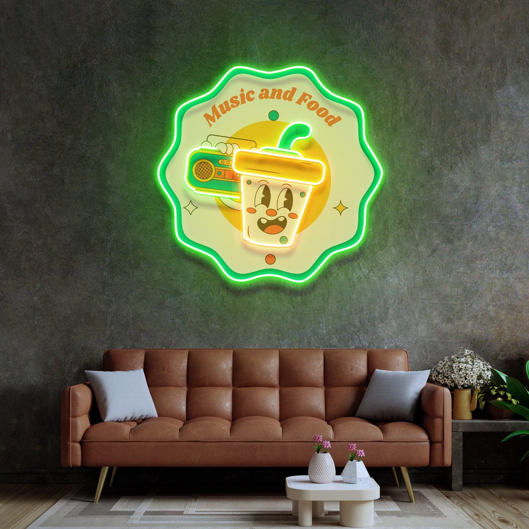 Music Food Led Neon Acrylic Artwork