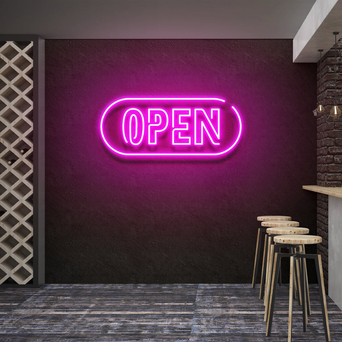 Open 4 Led Neon Sign Light