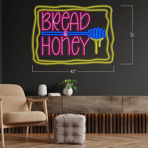 Bread Honey LED Neon Sign - Illuminate Your Bakery with a Stunning