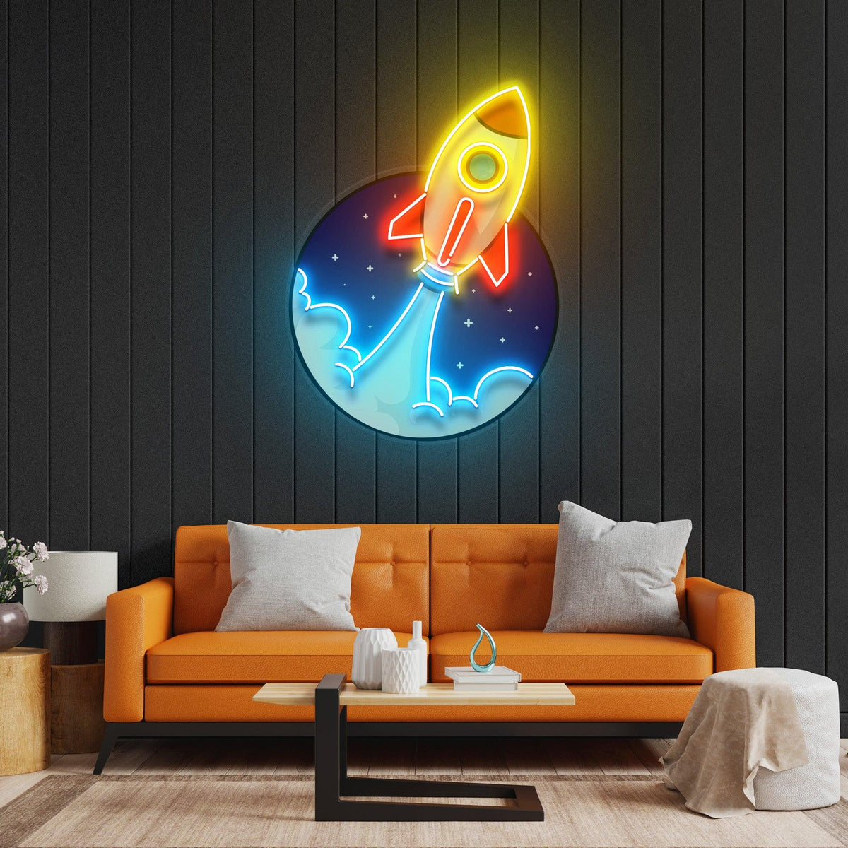 Rocket Led Neon Acrylic Artwork