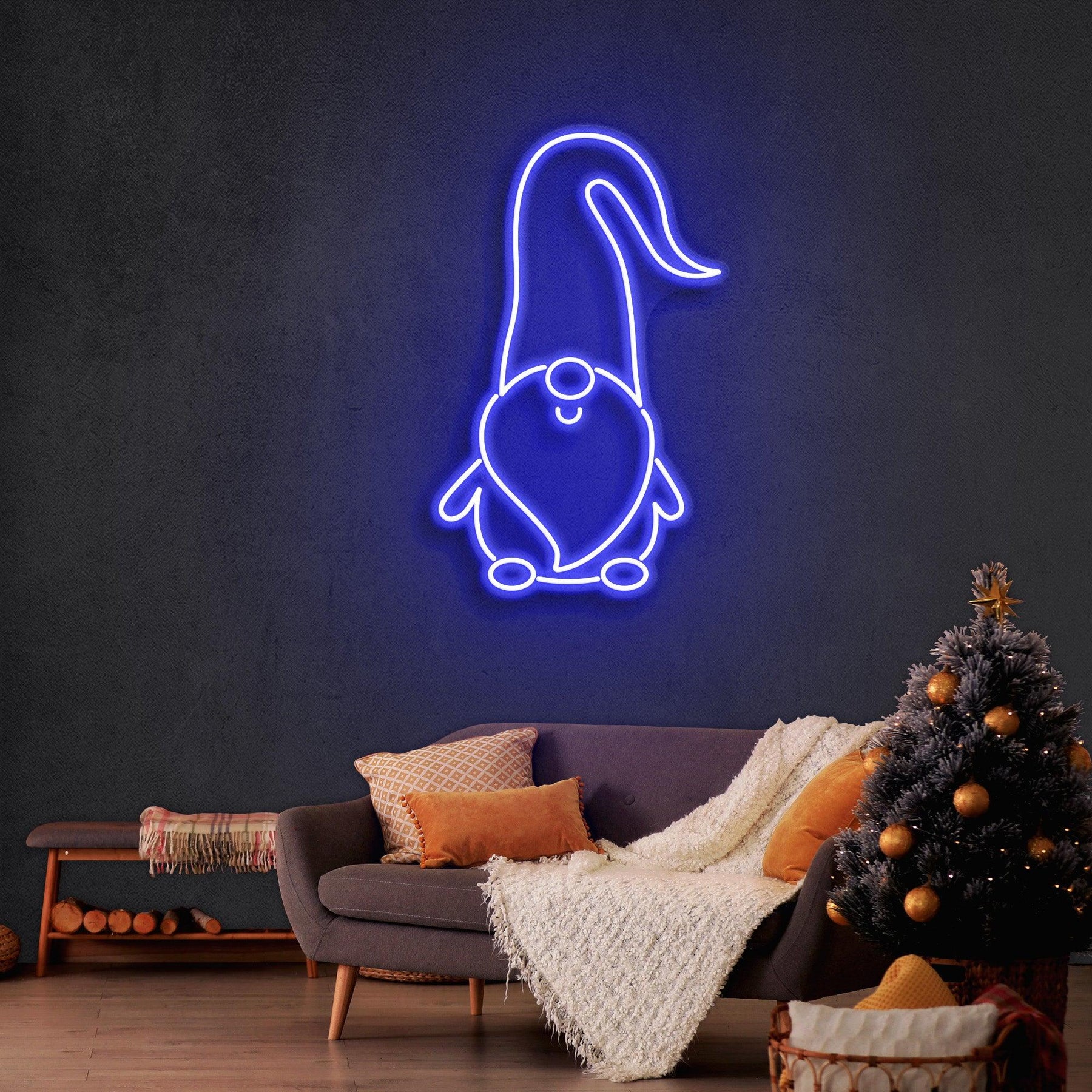 Scandinavian Gnomes Christmas Neon Sign