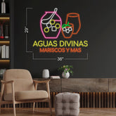 Aguas Divinas - LED Neon Sign